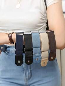 Unisex Elastic Waistband, Adjustable No-Buckle Invisible Elastic Belt, Comfortable Design, Optimizes Body Contour, Seamless Fit, Convenient For Daily Wear, Practical And Thoughtful Holiday Gift - Multicolor - View 7