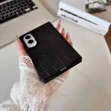 Luxury Crocodile Texture PU Leather Phone Case Compatible With Samsung Galaxy Z Fold 8 Fold 8 Ultra Fold 7 Fold 6 Fold 5 Fold 4,Full Wrap Shockproof Anti-Drop Foldable Phone Protective Cover, Vintage Business Elegant Cell Phone Shell - Black - View 6