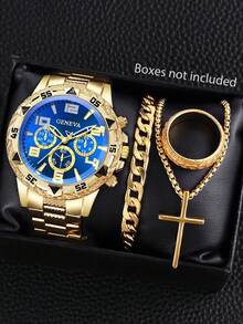 4/5pcs Men's Quartz Watch With Fashion Accessories Set, Casual Daily Versatile, Best Gift Choice - Set - View 10