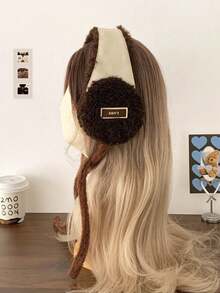 Cute Cat Ear Faux Fur Foldable Ear Warmers, Women's Windproof & Warm Winter Ear Covers, Outdoor Cycling Daily Cold Weather Accessory - Multicolor - View 1