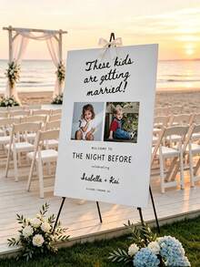 Customizable Wedding Welcome Sign, Elegant Wedding Welcome Board, Customized Photo And Text Poster, Personalized Wall Decor, Personalized Vintage Poster, Wedding Poster, Personalized Name Poster - Multicolor - View 2