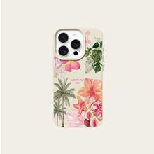1 buah Casing Ponsel Minimalis Motif Pohon Kelapa Musim Panas, Kura-kura Merah Muda, Bunga, Silikon Cair, Lubang Besar, Tahan Guncangan, Pelindung Lembut, Kompatibel dengan Apple 11/12/13/14/14plus/15/15plus/16/16plus/7/8plus/17/17pro dan Model Lainnya - MultiWarna - View 1