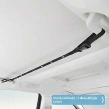 Cuerda para Secar Ropa en el Auto, Ajustable y Multifuncional, para Asientos Traseros de Vehículos, Viajes por Carretera, Campamentos y Uso en Viajes - Negro - Ver 8