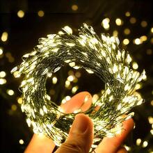 IP44 Weather Resistant Firecracker LED String Lights, 8 Customizable Lighting Modes Battery Box Operated Decor Lamp With Black Wire, Indoor & Outdoor Festival Ornament, Batteries Not Included - Multicolor - View 3