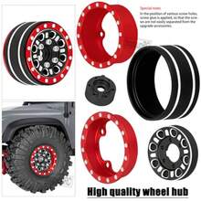 Llantas de aluminio de 1.0 pulgadas, rueda de cubeta de rueda, llanta Beadlock para 1/24 axial SCX24 FCX24 1/18 TRX4M escala RC Crawler Car.Llantas de rueda de alta resistencia Beadlock de - A - Ver 6