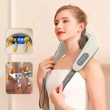 Dispositivo de Massagem Cervical e Ombros Leve e Portátil, Função de Aquecimento Confortável, Modos de Massagem Reguláveis para Escritório e Trajetos - Visão 6