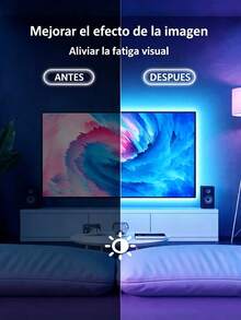 ONEEKA Tira de Luces LED Inteligente 5m, Alimentada por USB, Tira de Luz RGB Cambiadora de Color con APP & Control Remoto de 24 Teclas, Luces LED con Sincronización de Música para Dormitorio, Decoración de Habitación, Fiesta, Halloween - 2 piezas - Ver 8