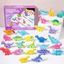 Mainan Puzzle Balok Kayu 3D Besar untuk Anak-Anak, Mobil Transportasi, Hewan, Dinosaurus, Huruf, Mainan Edukasi Pendidikan Dini - MultiWarna - View 13