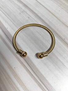 RINTOLER Brazalete de puño simple - Amarillo Oro - Ver 5