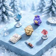 6pcs Realistic Witch Bell Cauldron Resin Accessories, Halloween/Christmas DIY Decoration Desktop Mini Ornaments - C - View 6