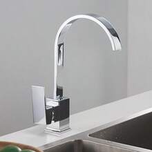 Kitchen Sink Mixer Tap Waterfall Monobloc 360° Swivel Single Lever - 30 X 17 cm - View 8