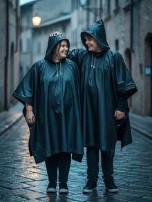 Unisex Hooded Waterproof Rain Poncho, Lightweight Reusable Outdoor Rain Cape, Suitable For Hiking, Camping, Fishing, Cycling, Travel, Emergency Rain Protection - A - View 1