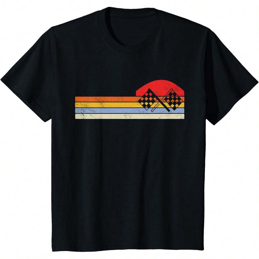 Bacardi Vintage Racing Outfit For Car-Themed Parties - T-Shirts And Summer Tops - 黑色 - 查看 1