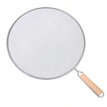 1pc Stainless Steel Anti-Splatter Oil Screen, Mesh Oil Splatter Guard For Frying Pan, Kitchen Cooking Utensil - Silver - View 2