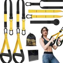 Home Fitness Suspension Training Strap P3 Suspension Resistance Band Training Set, Includes Resistance Bands (Door Anchor And Carrying Bag) - Heavy Duty Workout Straps And Adjustable Handle System, Suitable For Pull-Ups, Squats, Bench Press - Portable Manual Exercise System - A - View 4