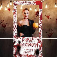 1pc Halloween Hollow Out Decorative Banner, Scary Halloween Decoration Photo Backdrop, Halloween Party Supplies, Suitable For Outdoor And Indoor Front Door Decoration, Multiple Styles - 1 - View 22