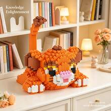This 1897-Piece Building Block Assembly Of A Cute Leopard Is Adorable And Makes A Great Gift, Perfect For Couples And Parents. The Assembly Difficulty Is High. It's A Perfect Gift For Christmas, Halloween, And Back-To-School Season. - Multicolor - View 10
