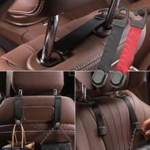 2PCS Oxford Fabric Seat Back Extension Hooks, Universal Fit For All Cars, Sturdy And Durable, Storage And Decoration In One - Woven Seat Belt Hook - View 7