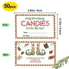 Gvanvilo 50 buah Kartu Aktivitas Permainan Pesta Natal, Kartu Permainan Pesta Permen, Cocok untuk Permainan dan Aktivitas Pesta Natal. - 50 buah/set - View 2