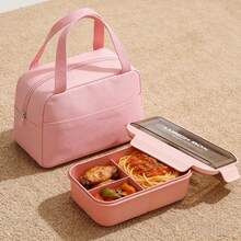 1 buah Kotak Bekal Dewasa, Wadah Makanan dengan 3 Kompartemen, Wadah Makanan Bekal dengan Peralatan Makan, Aman untuk Microwave dan Mesin Pencuci Piring - MultiWarna - View 5