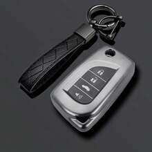 Car Key Cover Keychain Suitable For Aygo, Yaris, Highlander, Camry, RAV4, Fortuner, Hilux, Auris, Corolla, Avensis And Other Models Car Remote Key Box Protective Shell Pendant - Grey TPU - View 5