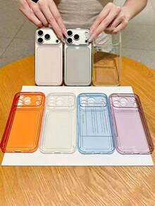 Casing Ponsel Minimalis 3D dengan Tekstur Sabun, Warna Solid, Semi-Transparan, Kompatibel dengan iPhone 17 Pro Max 17 Pro 17 16 Pro Max 16 Pro 16 15 14 13 Pro Max, Pelindung Lensa Belakang - Biru - View 4