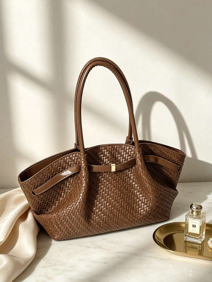 Nuevo bolso tote cuadrado grande con relieve de cocodrilo y accesorios