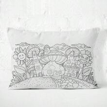 Children's 50*70cm Coloring Pillowcase Graffiti Long Pillow Parent-Child Activity DIY Hand-Painted Throw Pillow Cover - Multicolor - View 3