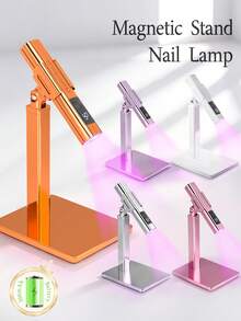 5 Colors Handheld Display Screen Straight Nail Lamp, Rechargeable Fast Drying Mini Nail Lamp, Portable LED Nail Lamp For Quick Curing, Suitable For Home Use - Multicolor - View 3