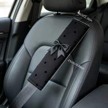 Car Seat Belt Cover, Polka Dot Bow Decor Seat Belt Shoulder Pad, Soft Fabric Car Seat Belt Protector, Suitable For Car Interior Accessories - A - View 5