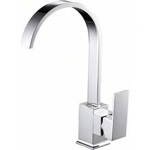 Kitchen Sink Mixer Tap Waterfall Monobloc 360° Swivel Single Lever - 30 X 17 cm - View 9