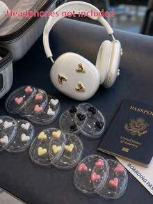 Casing Pelindung Earphone Desain Hati Transparan Gaya Romantis yang Lucu, Cangkang Pelindung Transparan Lembut Tahan Gores, Aksesori Digital, Casing Pelindung Earphone Multifungsi, Pelindung Headphone Over-Ear, Cocok untuk Headphone Over-Ear dan Earcup, Sempurna untuk Halloween, Natal, Kembali ke Sekolah atau sebagai Hadiah untuk Guru, Hadiah Luar Biasa untuk Penggemar Produk Elektronik - Beraneka warna - View 4