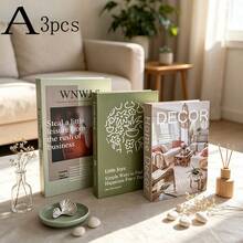 2/3Pcs Minimalist Indoor Decor Magazine Fake Book Model, Cozy Desktop Display Ornament, English Simulation Book - Decor Book - View 13