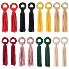 6pcs/Pack Round Ring Tassel Pendant DIY Jewelry Accessories Hanging Ornament Clothing Trimmings Small Tassels - Long Tassel Hoop Earrings - View 2