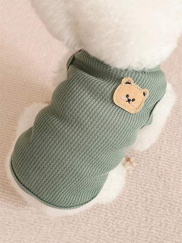 Cartoon Bear Patched Pet Tank