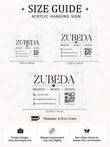 客製化商店預約告示牌，可自訂 Logo 文字 QR Code 商家資訊展示板，美甲沙龍美睫工作室歡迎牌，社群媒體告示牌 - 彩色 - 查看 3