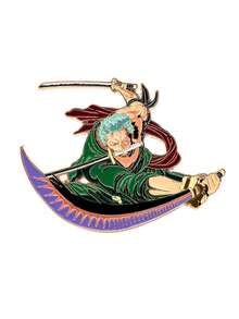 Bros Enamel Roronoa Zoro One Piece, Pin Lencana Anime Gaya Tiga Pedang, Cocok untuk Ransel dan Jaket, Perhiasan Koleksi Anime, Hadiah untuk Penggemar. - MultiWarna - View 13