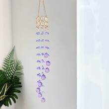 1pc Bell Flower Sun Catcher, Colorful Rainbow Maker, Floral Pattern, Reflective Decorative Wind Chime, Suitable For Balcony, Garden, Home Decor, Nature Lover Gift, Spring/Summer Decoration - Multi-color - View 6