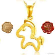 One Piece Zodiac Card Pendant Necklace, 3D Design Collarbone Chain, Constellation Theme Gift - Dragon - View 19