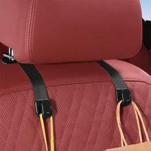 2PCS Oxford Fabric Seat Back Extension Hooks, Universal Fit For All Cars, Sturdy And Durable, Storage And Decoration In One - Woven Seat Belt Hook - View 6