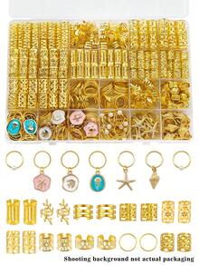 246件金色髮飾 編髮飾品 女用金屬髮環 髒辮飾品 編髮裝飾 - 金色 - 查看 2