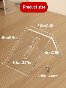 1pc/2pcs Transparent Acrylic Desktop/Wall-Mount Camera Bracket, With 1/4" Screw Interface, 35° Tilt, Suitable For Home Monitoring, Mini Cameras And Fill Lights. Easy Installation, Suitable For Indoor Use - Multi-color - View 2