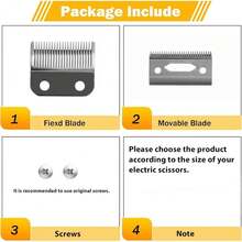 Precision Blades Specifically Designed For Hair Clippers, Compatible With Clipper Heads For Models 8504, 8148, 1919, And 8591. Replacement Blades For 2-Hole Adjustable Clipper Heads. - A - View 5