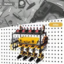 Cordless Drill Hanger Storage Rack Power Tools Holder | Drill Battery Tools Holder Small Storage Rack Metal Wall Mount Plier Screwdriver Shelf For Garage - Multicolor - View 7