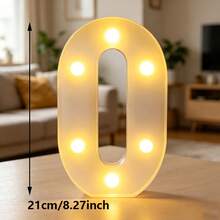 21cm 1st 16th 18th 20th 30th 50th 60th Birthday Party Decor LED Marquee Number Lights, Battery Powered, Anniversary/Wedding/Proposal Decor,Classroom Dorm Decor Illuminated Number Sign,Light Up Numbers Sign For Birthday Party Decor,Christmas Decor - White - View 29