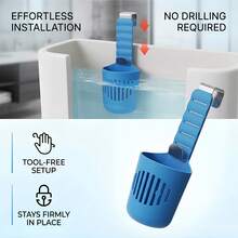 1pc Universal Toilet Tank Cleaning Tablet Holder, Home Bathroom Toilet Tank Cleaning Tablet Storage Rack - Multicolor - View 3