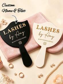 Personalized Eyelash Extension Mirror Props, Customized 3D Handheld Mirror Social Media Props, …Customized Eyelash Technician Props, Customized Eyebrow Technician Props, Customized Logo Mirror, Personalized Gifts, Aestheti - Multicolor - View 4