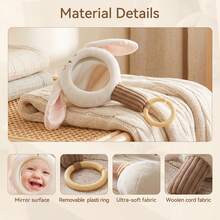 Cermin Genggam Bayi Boneka Kelinci Putih, Mainan Kognisi Emosional Bayi, Lembut dan Mudah Digenggam, Mainan Cermin Genggam Bayi, Cocok untuk Bayi Baru Lahir, Hewan Lucu, Cermin Kesadaran Diri, Mainan Bayi Ringan, Cocok untuk Bayi yang Tumbuh Gigi, Pilihan Hadiah Bulan Purnama - MultiWarna - View 5