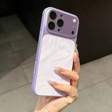 Water Ripple Instant Mirror Phone Case, Anti-Scratch Selfie Mirror & Camera Lens Protector, Compatible With IPhone 17 16 15 14 13 Pro Max 12 Pro Max 11, Holiday Gift - Purple - View 2