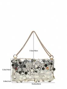 2026 New Sequin Handbag For Women, Korean Style Fashion Evening Bag, Shoulder And Crossbody Bag - Gold - View 5